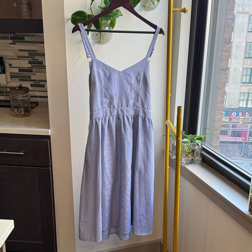 Elegant Blue Midi Dress